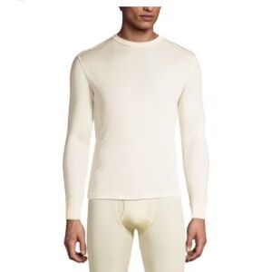 Lands End mens 100% silk lightweight long underwear shirt Size L 42-44